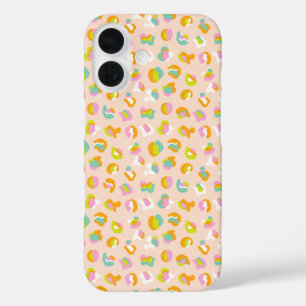 Cute Leopard Print Cheetah Spots Pattern Pink iPhone 16 Hoesje
