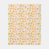 Cute Leopard Print Cheetah Spots Pattern Pink Fleece Deken (Voorkant)