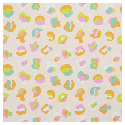 Cute Leopard Print Cheetah Spots Pattern Pink Stof (Swatch)