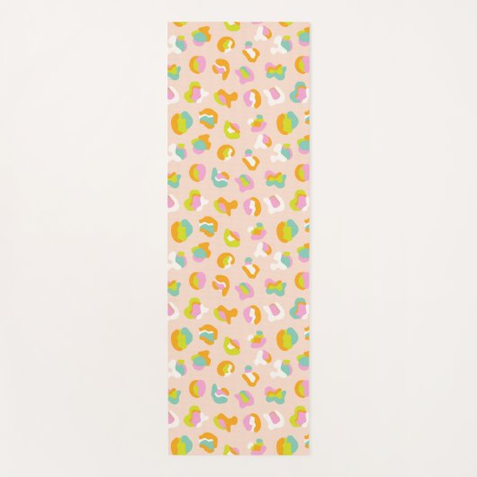 Cute Leopard Print Cheetah Spots Pattern Pink Yogamat (Voorkant)