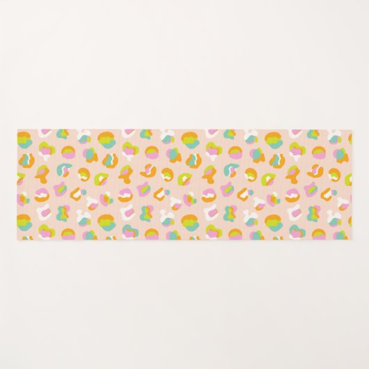 Cute Leopard Print Cheetah Spots Pattern Pink Yogamat (Voorkant (horizontaal))