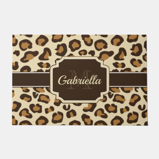 Cute Leopard Print Deurmat (Voorkant)