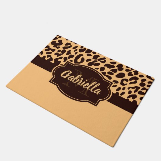 Cute Leopard Print Deurmat (Schuin)