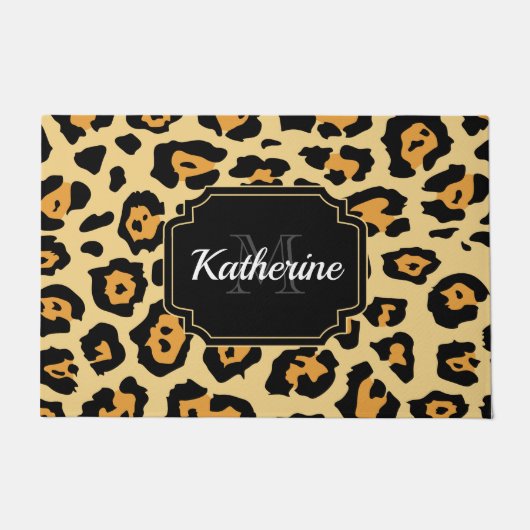 Cute Leopard Print Deurmat (Voorkant)