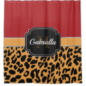 Cute Leopard Print Douchegordijn (Voorkant)