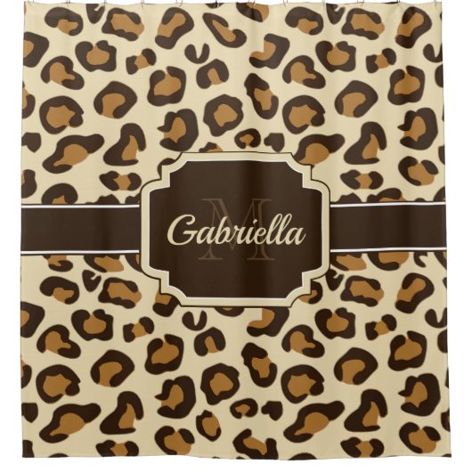 Cute Leopard Print Douchegordijn (Voorkant)