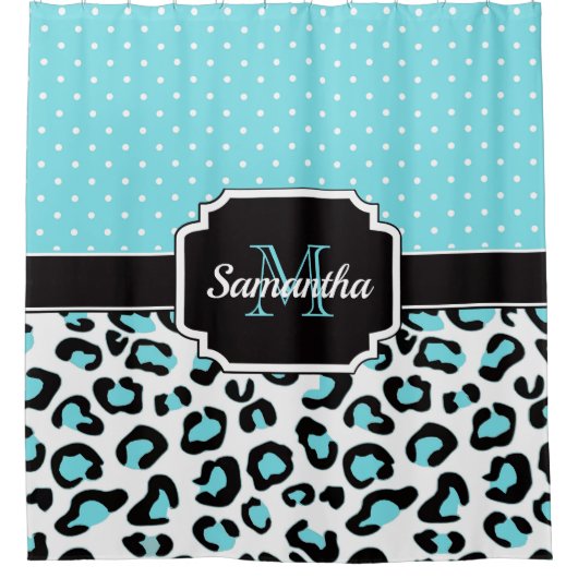 Cute Leopard Print Douchegordijn (Voorkant)