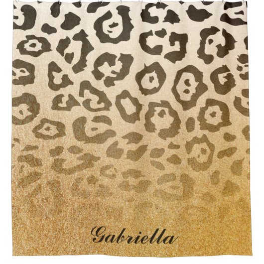 Cute Leopard Print Douchegordijn (Voorkant)