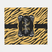 Cute Leopard Print Fleece Deken (Voorkant (Horizontaal))