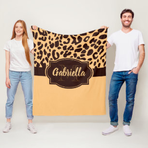 Cute Leopard Print Fleece Deken