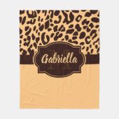 Cute Leopard Print Fleece Deken (Voorkant)