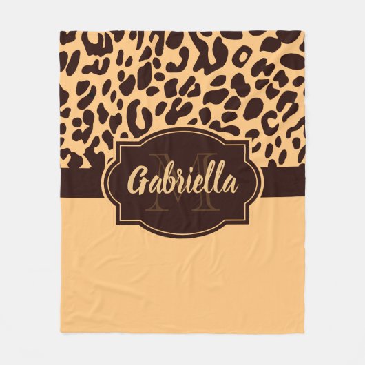 Cute Leopard Print Fleece Deken (Voorkant)