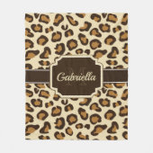 Cute Leopard Print Fleece Deken (Voorkant)