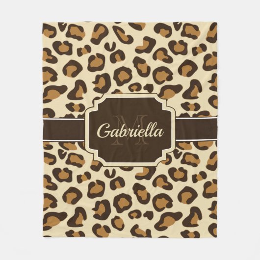Cute Leopard Print Fleece Deken (Voorkant)