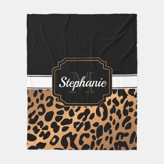 Cute Leopard Print Fleece Deken (Voorkant)