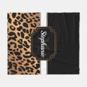 Cute Leopard Print Fleece Deken (Voorkant (Horizontaal))