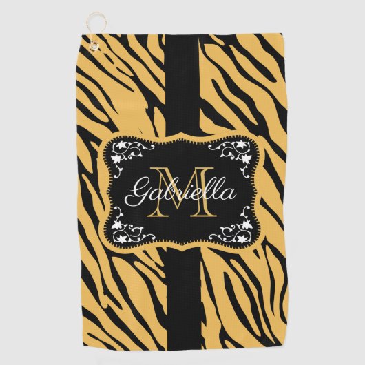 Cute Leopard Print Golfhanddoek (Voorkant)