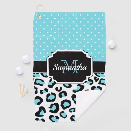 Cute Leopard Print Golfhanddoek (Insitu)