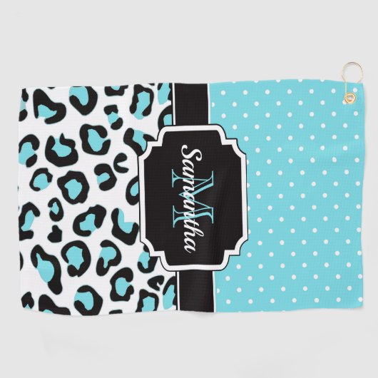 Cute Leopard Print Golfhanddoek (Horizontaal)