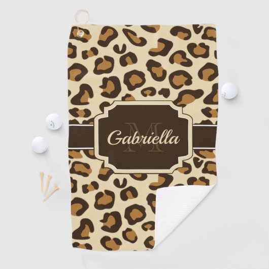 Cute Leopard Print Golfhanddoek (Insitu)