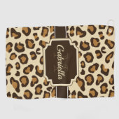 Cute Leopard Print Golfhanddoek (Horizontaal)