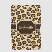 Cute Leopard Print Golfhanddoek (Voorkant)