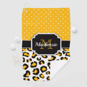 Cute Leopard Print Golfhanddoek (Insitu)