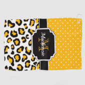 Cute Leopard Print Golfhanddoek (Horizontaal)