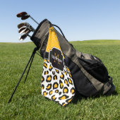 Cute Leopard Print Golfhanddoek (Groen)
