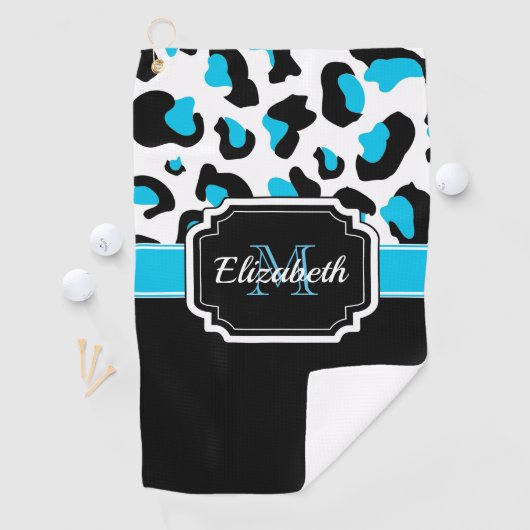 Cute Leopard Print Golfhanddoek (Insitu)