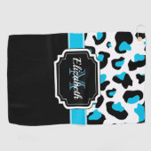 Cute Leopard Print Golfhanddoek (Horizontaal)