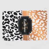 Cute Leopard Print Golfhanddoek (Horizontaal)