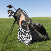 Cute Leopard Print Golfhanddoek (Groen)