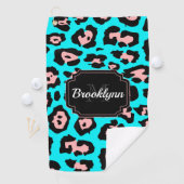 Cute Leopard Print Golfhanddoek (Insitu)