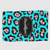 Cute Leopard Print Golfhanddoek (Horizontaal)