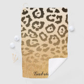 Cute Leopard Print Golfhanddoek (Insitu)