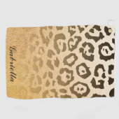Cute Leopard Print Golfhanddoek (Horizontaal)