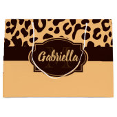 Cute Leopard Print Groot Cadeauzakje (Voorkant)