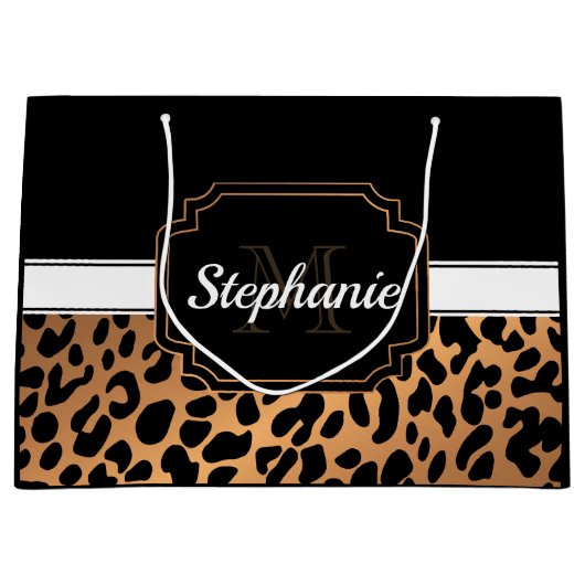 Cute Leopard Print Groot Cadeauzakje (Voorkant)