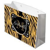 Cute Leopard Print Groot Cadeauzakje (Achterkant Gekanteld)