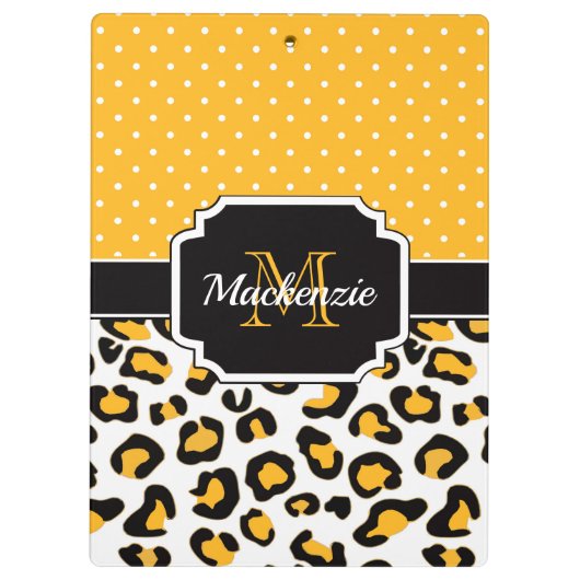 Cute Leopard Print Klembord (Achterkant)