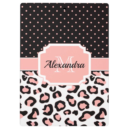 Cute Leopard Print Klembord (Achterkant)