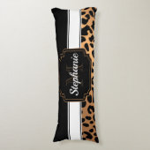 Cute Leopard Print Lichaamskussen (Voorkant Verticaal)