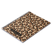 Cute Leopard Print met aangepaste naam Notitieboek (Linkerzijde)
