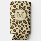 Cute Leopard Print | Monogrammen Koelbox Seltzer Blikjeskoeler (Achterkant)