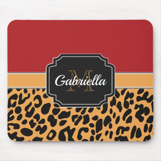 Cute Leopard Print Muismat (Voorkant)