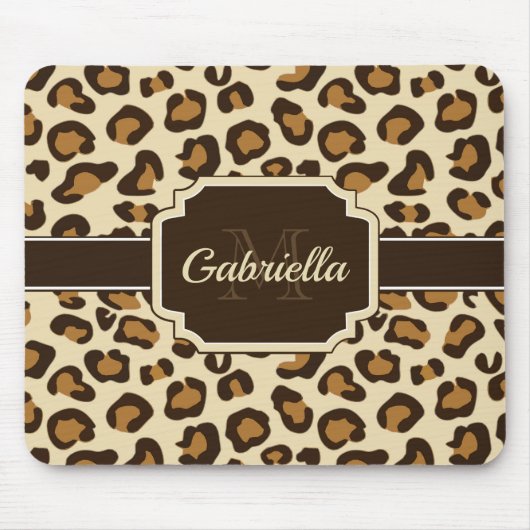 Cute Leopard Print Muismat (Voorkant)