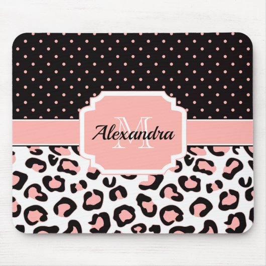 Cute Leopard Print Muismat (Voorkant)