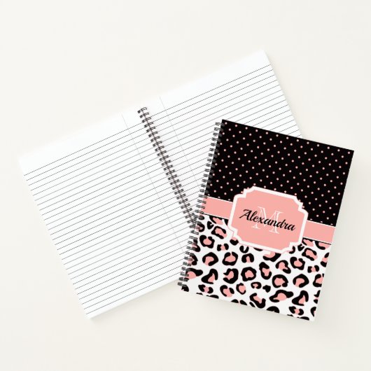 Cute Leopard Print Notitieboek (Binnen)