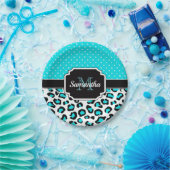 Cute Leopard Print Papieren Bordje (Feest)